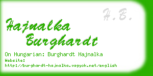 hajnalka burghardt business card